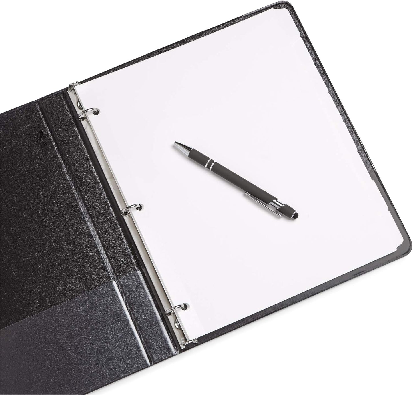 Blue Summit 8 Tab Dividers for 3 Ring Binder, Reinforced Edge, 1/8 Cut, Letter Size, Binder Dividers 8 Tab Bulk for Notebooks, White Index Divider, 12 Sets, 96 Pack