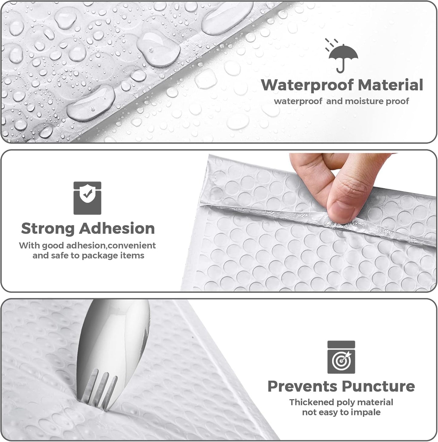 Metronic Bubble Mailers 8.5x12" 40 Pack Black Padded Envelopes Usable Size 8.5 x 11" Strong Adhesion Bubble Envelopes Medium Mailing Envelopes Bubble Padded for Small Business Shipping Books Clothes
