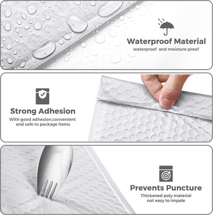 Metronic Bubble Mailers 8.5x12" 40 Pack Black Padded Envelopes Usable Size 8.5 x 11" Strong Adhesion Bubble Envelopes Medium Mailing Envelopes Bubble Padded for Small Business Shipping Books Clothes