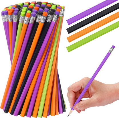 TecUnite 120 Pcs #2 HB Pencils with Eraser No 2 Unsharpened Wooden Hexagonal Pencils for Adults Gifts for School Exam art Learning Office Sketching(Rainbow Colors)