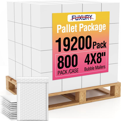 Fuxury Black Bubble Mailers 4x8" 100 Pack Waterproof Padded Envelopes Usable Size 4x7" Self Seal Bubble Envelopes Padded Mailers for Small Business, Envelope Mailers