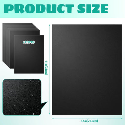 VOKOY 60 Pack 8.5x11 Inches Binding Covers and Backs Set, Letter Size Quality Un-Punched Report Covers, 30 Pcs 10mil Clear Binding Covers 30 Pcs 12mil Black Plastic Covers for Home Office School