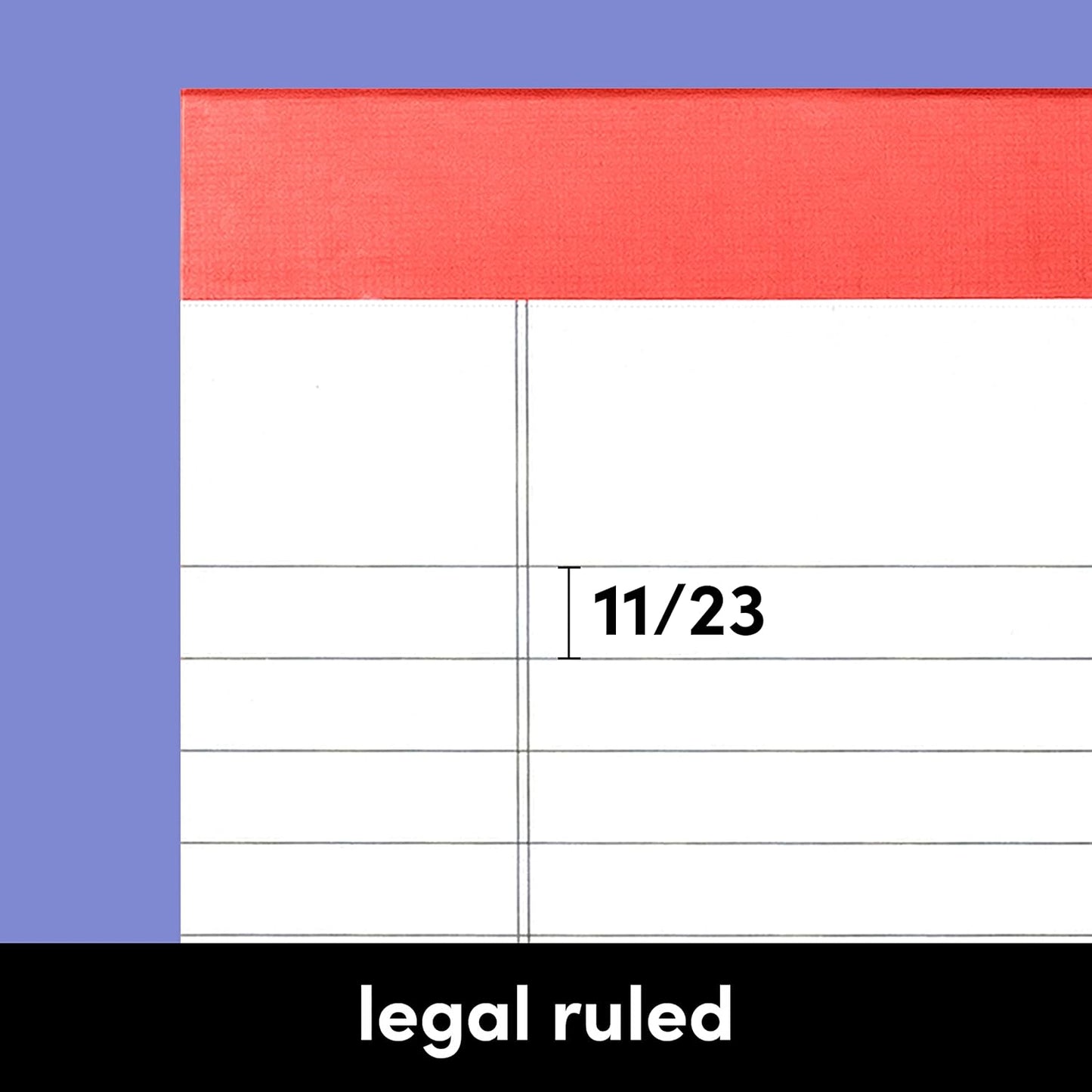 PAPERAGE Lined Legal Pads, (Rainbow), 6 Pack, 50 Sheets Each, Wide/Legal Ruled, Note Pads, Paper, 5 inches x 8 inches
