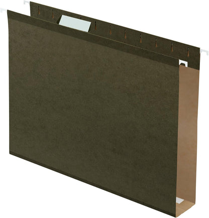 Pendaflex 04152X1 Reinforced 1" Extra Capacity Hanging Folders, Standard Green