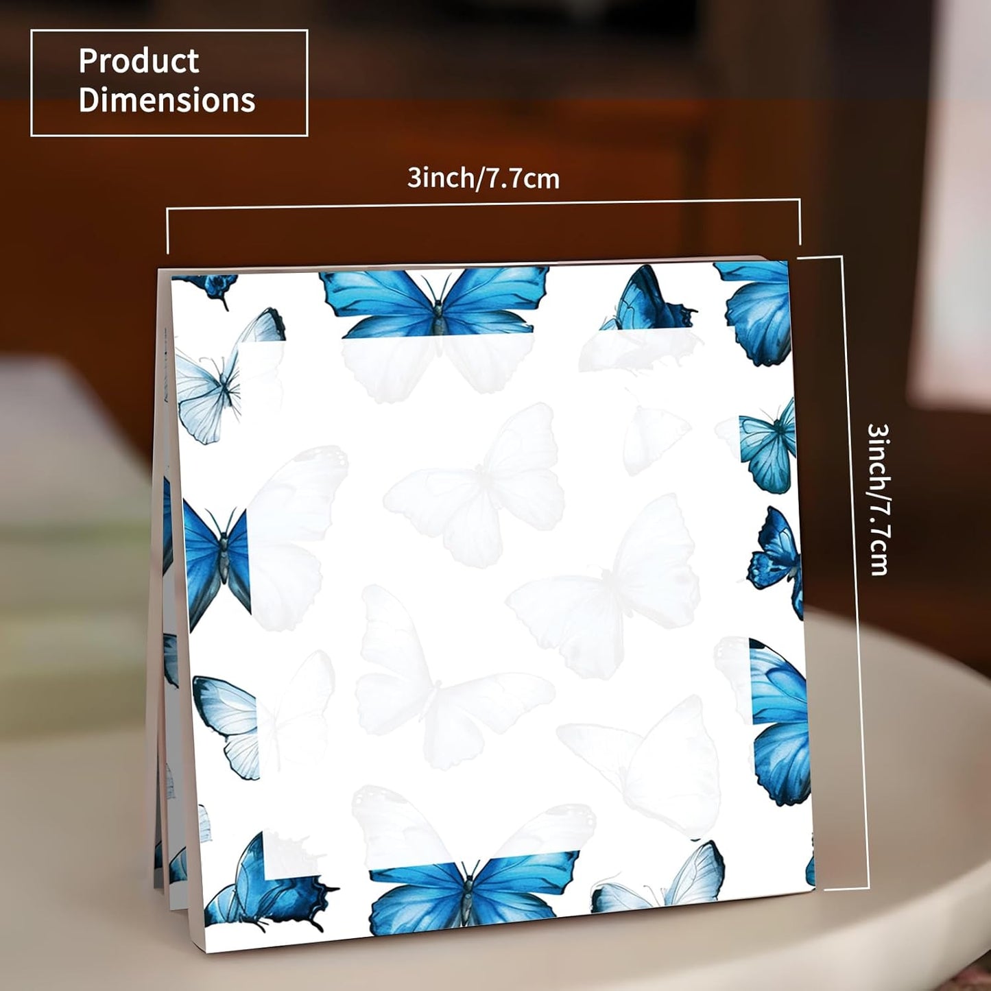 Sticky Notes 3x3 Inch, 2 Pads Cute Self-Stick Note Pads, Strong Adhesive Notepads for Office, Home, School, Organization and Reminders Watercolor Wildflowers