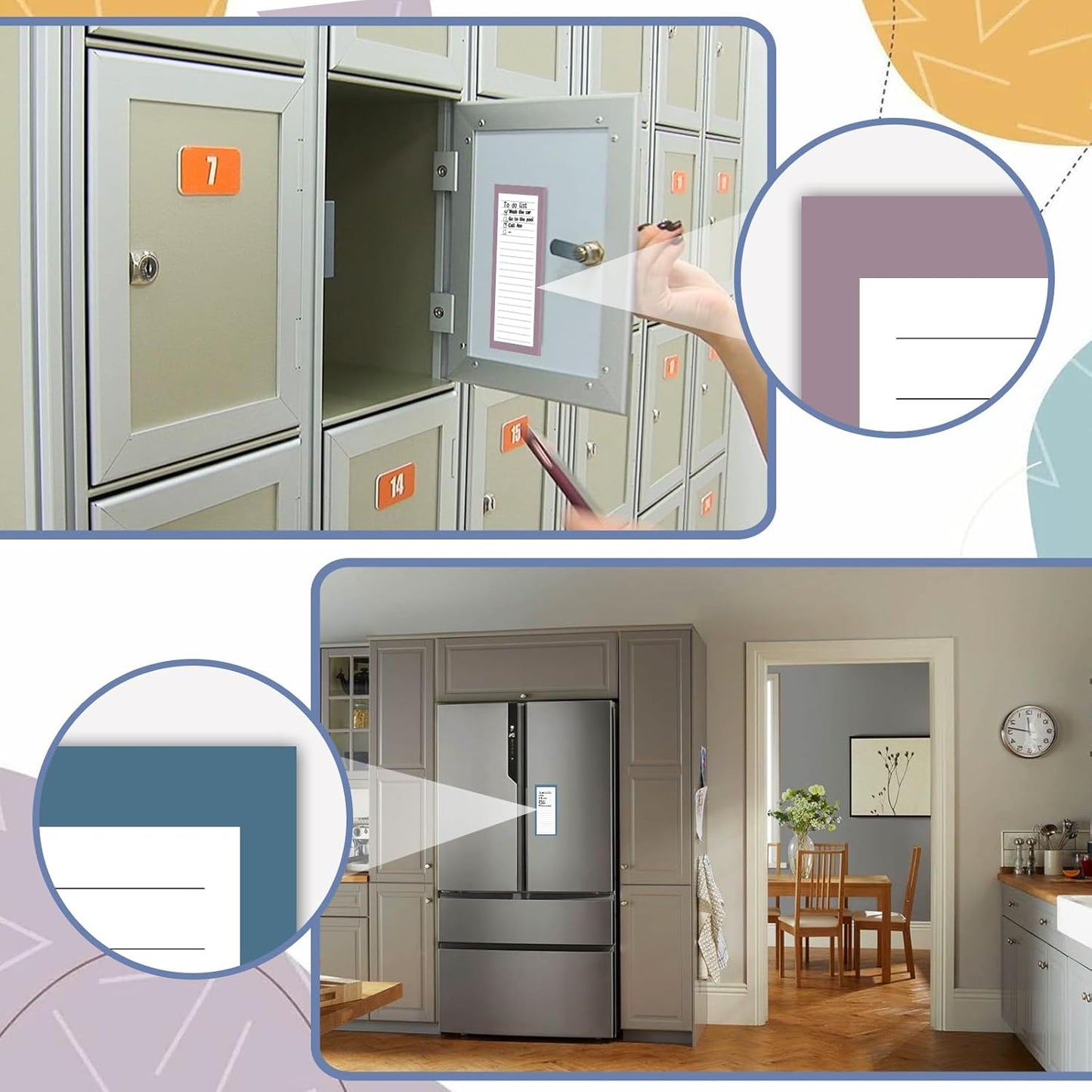 Utron 4 Pack Magnetic Notepads for Refrigerator, 50 Pages/BookGrocery List Magnet Pad for Fridge, Design Magnetic Grocery List Pad for Fridge, Grocery List Notepad, To-Do Memos, List