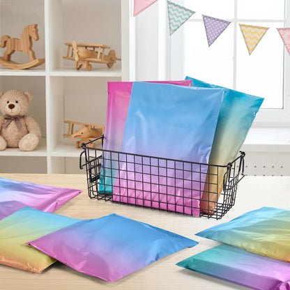 Metronic Cute Poly Mailers 10x13" 50pc Small Shipping Bags, Strong Adhesive Mailers Poly Bags for Business, Waterproof Mailing Envelopes for Packing Shipping Clothes Gifts, Gradient BluePink