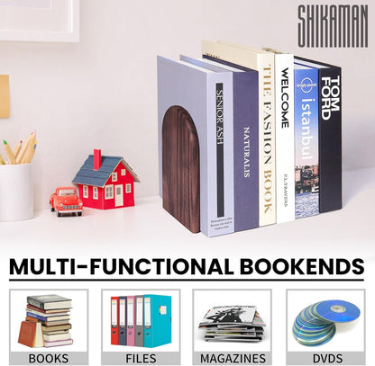 Book Ends,1 Pair Bookends Wood Book Ends Universal Economy Bookend