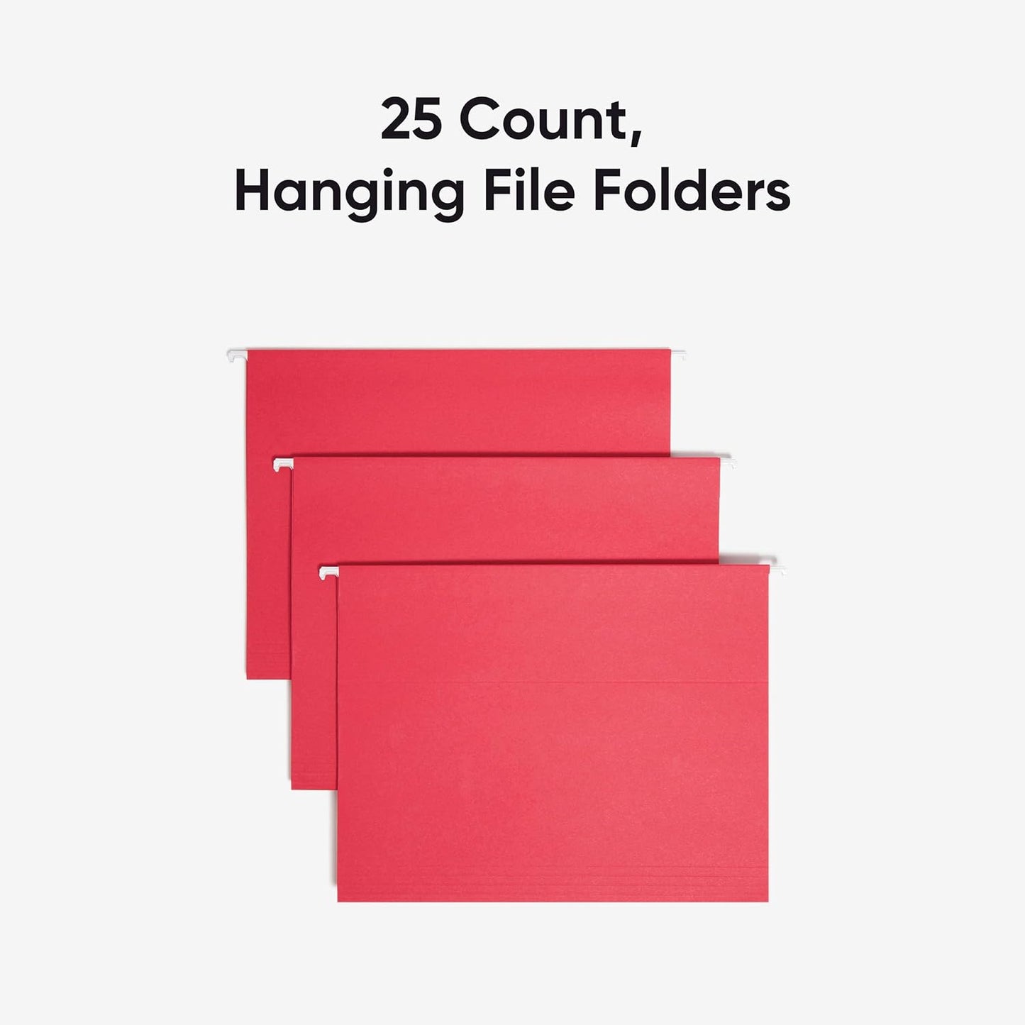 Smead Standard Hanging File Folders, 25 Count, Assorted Primaries, 1/5-Cut Adjustable Tabs, Letter Size (64059)