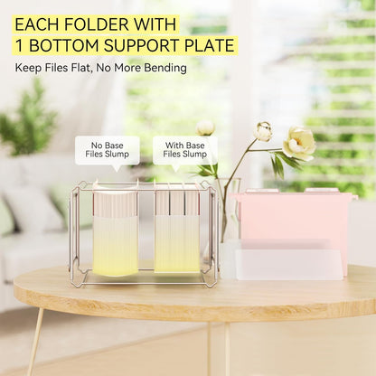 ThinkTex Extra Capacity Plastic Hanging File Folders, 4.72 Inch 8 Pack Reinforced Expanding Hang Folders Letter Size，Accordion Pocket with Movable Dividers,Heavy Duty for Filing Cabinet, Home Office