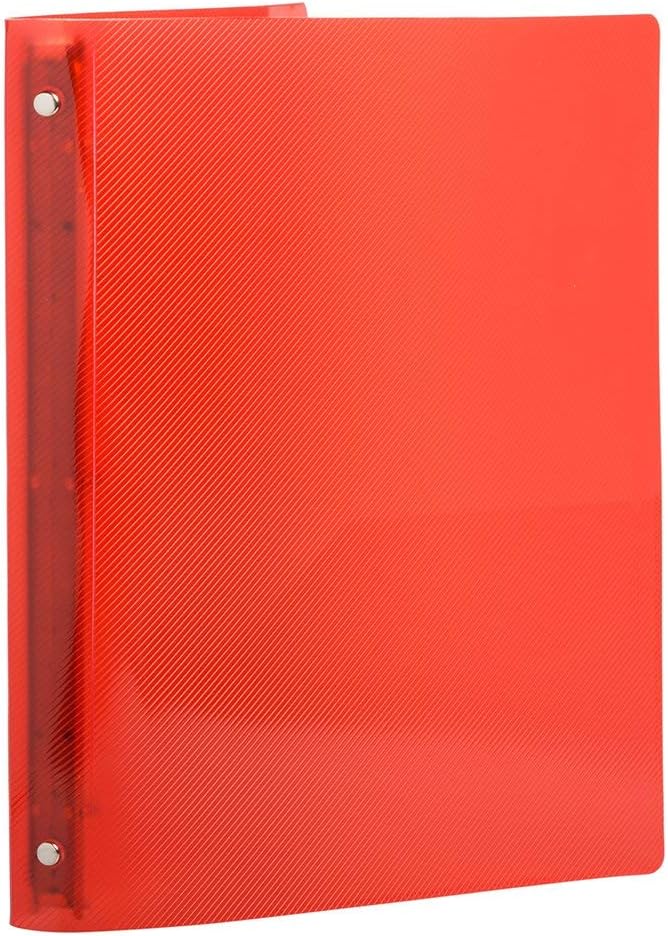 JAM PAPER Plastic 0.75 inch Binder - Clear 3 Ring Binder - Sold Individually