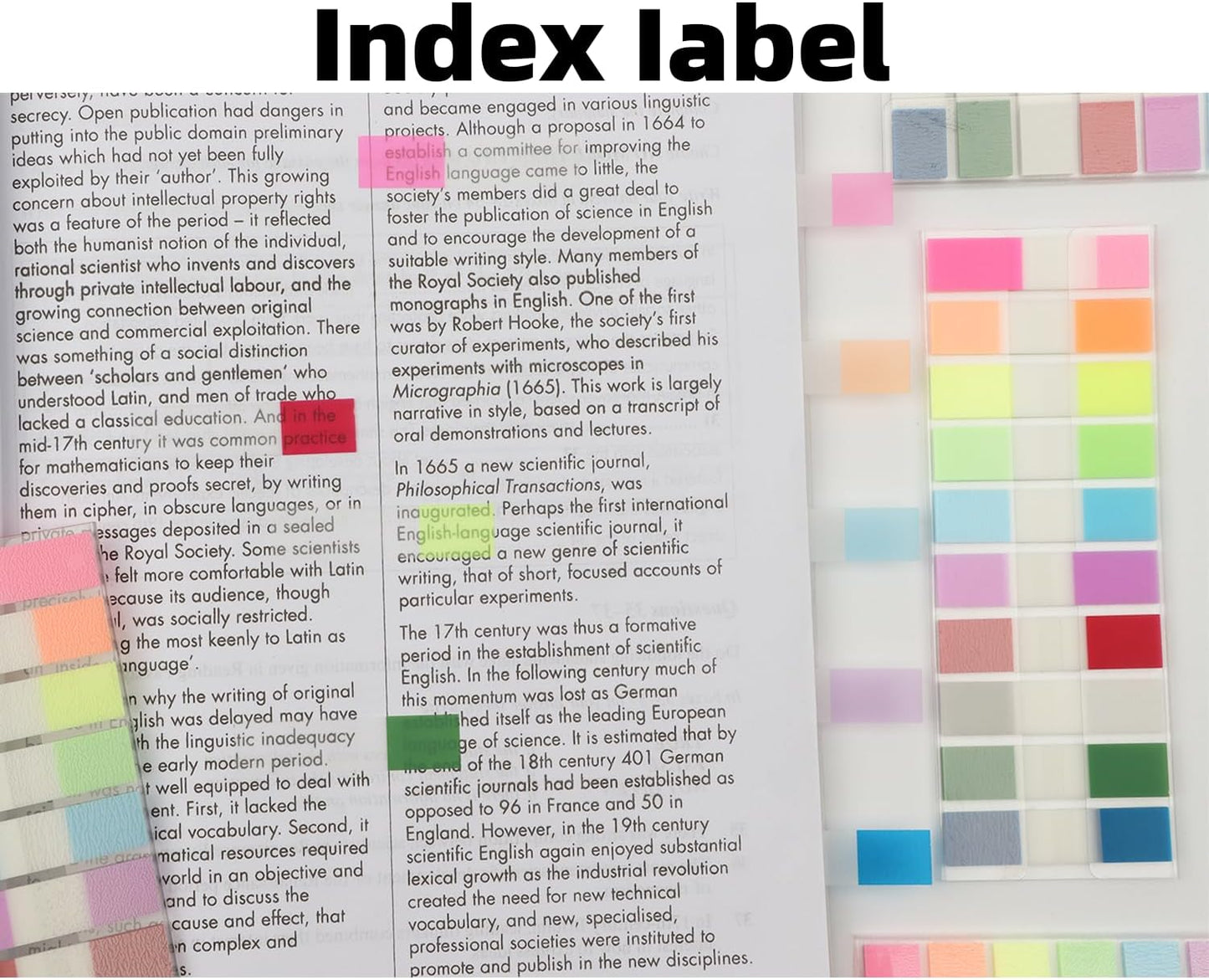 1000 Pcs Transparent Sticky Notes, Page Markers, Book Tabs, Label Stickers, Pop Up Index Flags