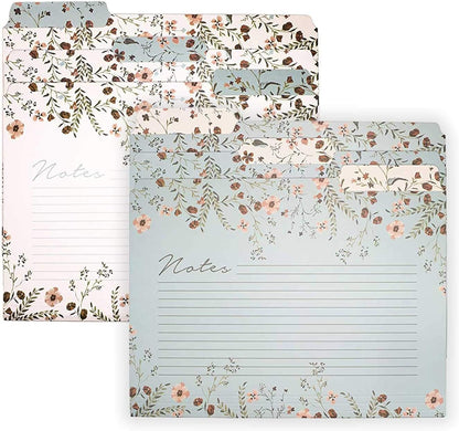 Steel Mill & Co Cute File Folders, Set of 9, Document Organizer for Filing Cabinet, Decorative Letter Size Files, Wanderlust