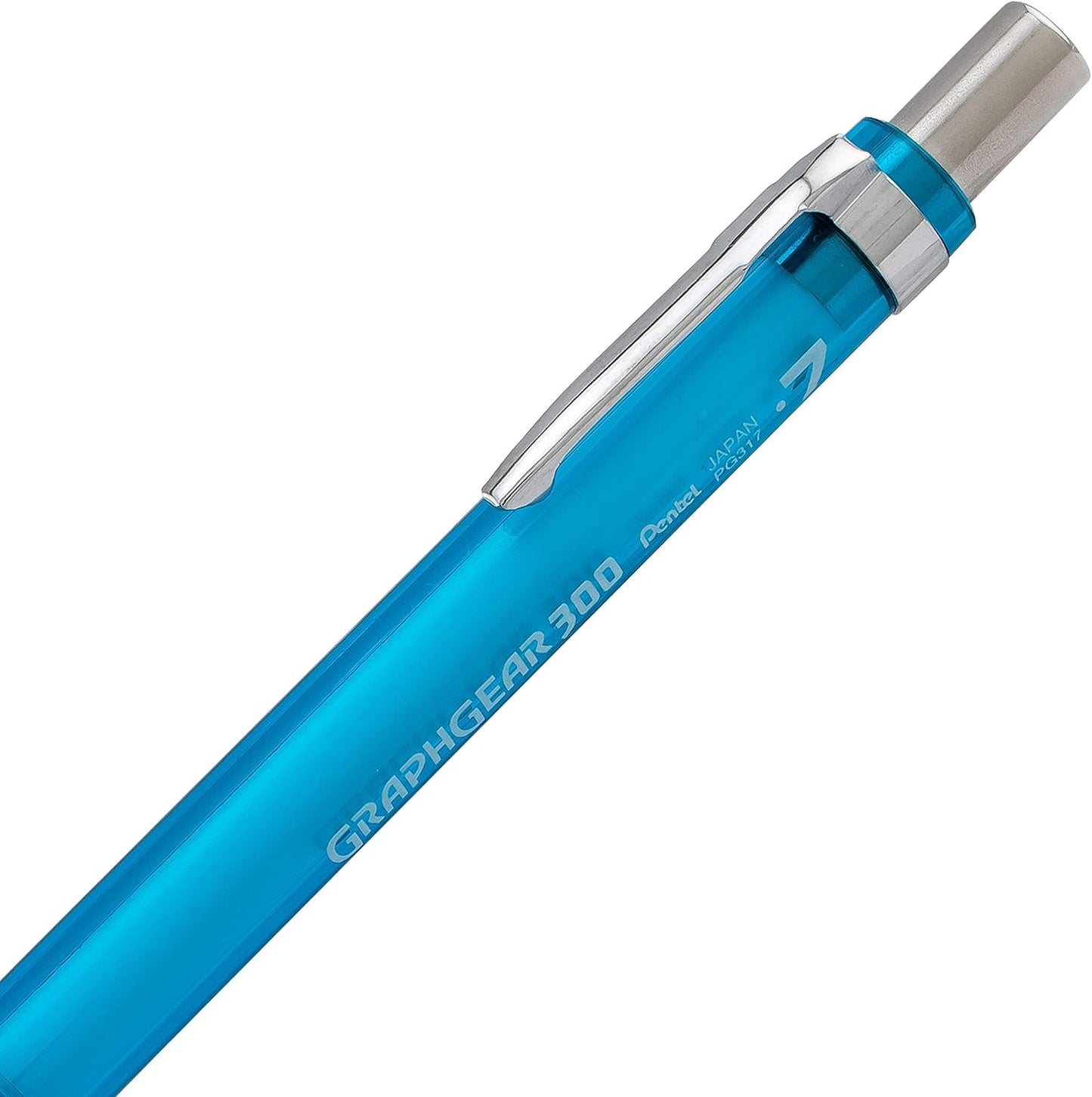 Pentel Arts GraphGear 300 Mechanical Pencil, (0.3mm) Extra-fine line, Orange Barrel, w/small block eraser + 1 lead tube