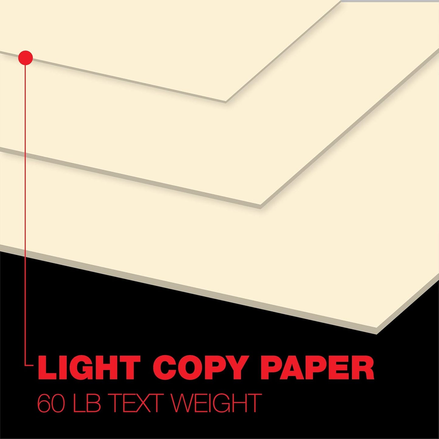 Accent Opaque Cream Printer Paper, 8.5” x 11” 28lb Bond/70lb Text Copy Paper – 500 Sheets (1 Ream) – Premium Computer Paper with Smooth Finish – 97 Bright, 104gsm – Warm White Copy Paper – 188176R