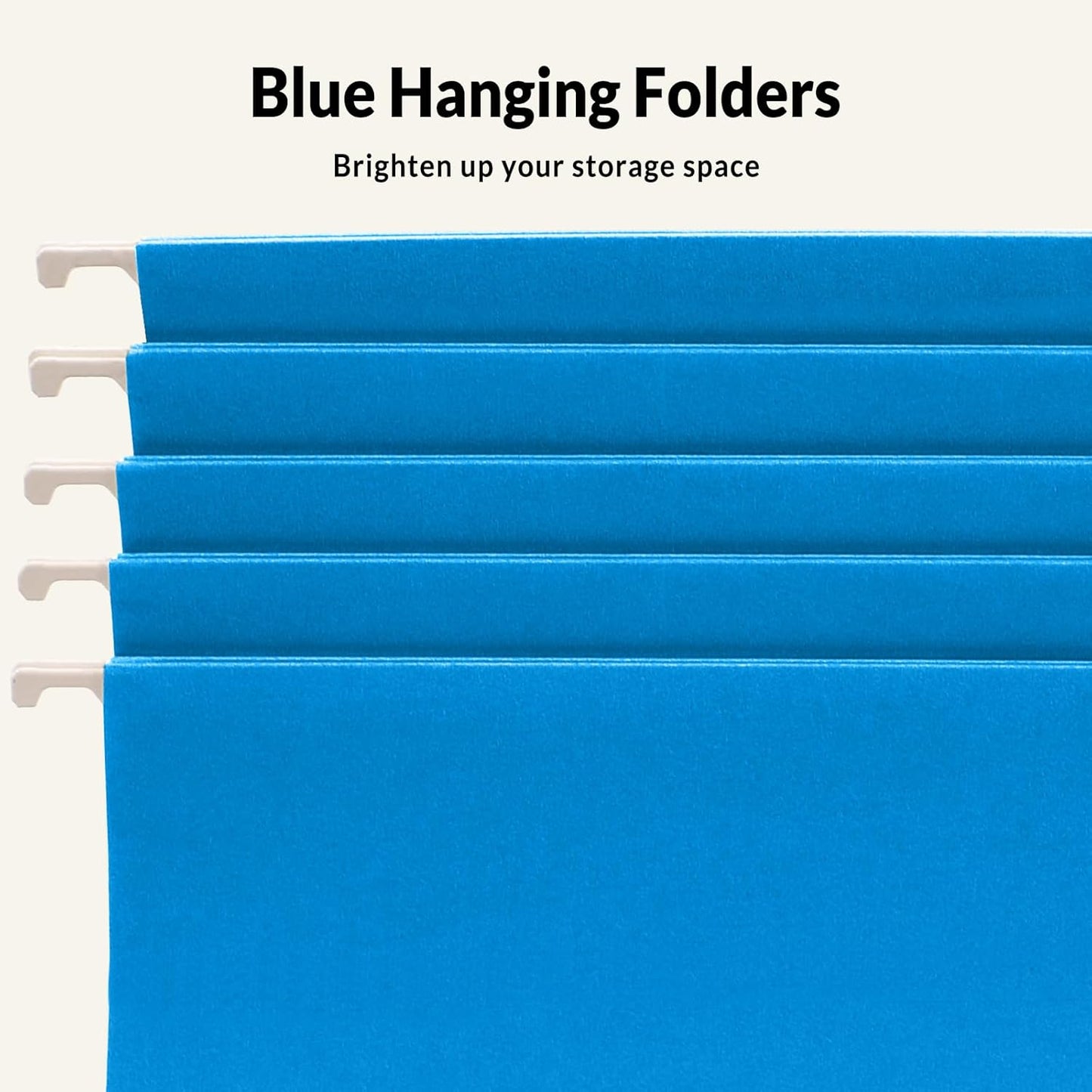 SUNEE Hanging File Folders, 25 Pack Letter Size Hanging File Folders with 1/5-Cut Tabs, Ideal for Home and Office Organization and Papers Classification,Yellow