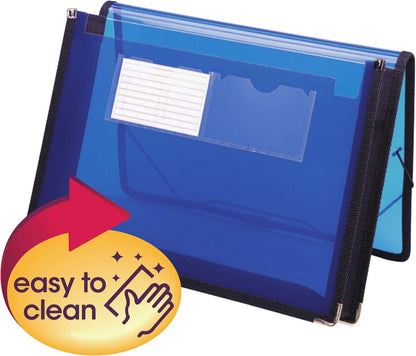 Smead Poly File Wallet with Closure, 2-1/4" Expansion, Flap and Cord, Translucent, Letter Size, Purple (71952)