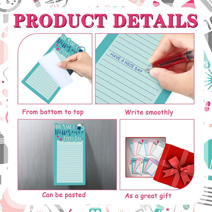 Laumoi 8 Set Funny Nurse Notepad with Pen 2026 Nurse Week Gift Bulk Nursing Sticky Note Die Appreciation Memo Pad with Syringe Ballpoint Pen for Medical Assistant Rn Cna Lrn (Novel, Bright Color)