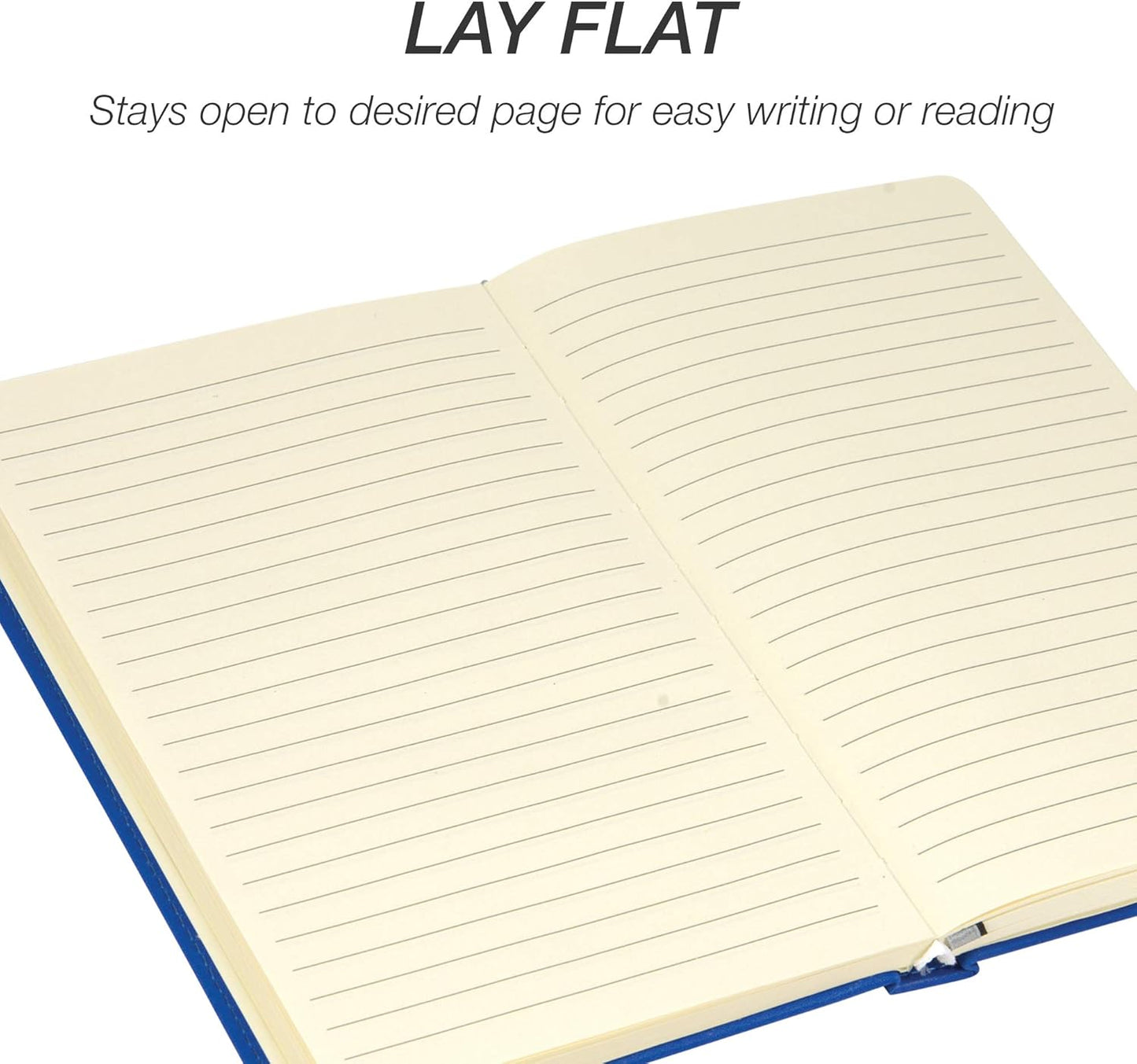 Samsill Large Hardcover Notebook, 240 Lined Notebook Pages, Black, 7.5 x 10 Inch