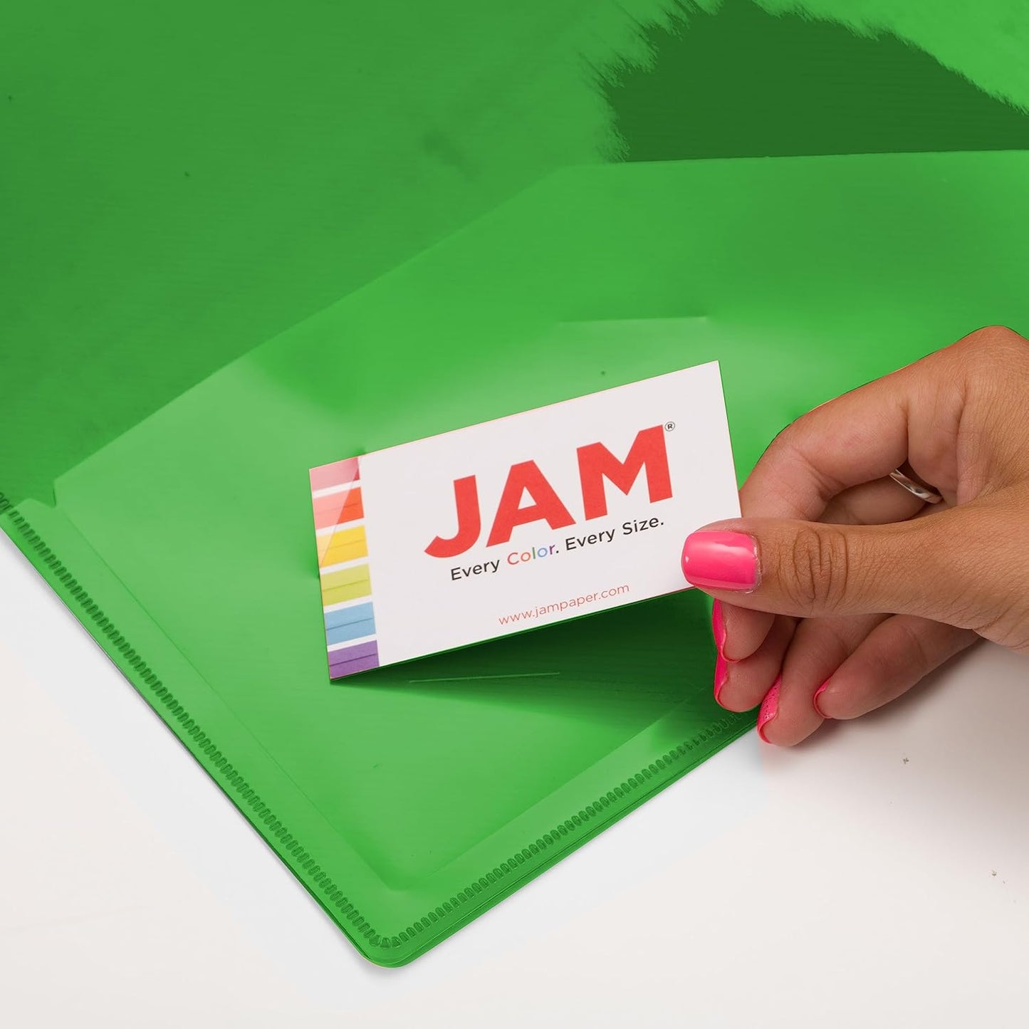 JAM PAPER Plastic 0.75 inch Binder - Clear 3 Ring Binder - Sold Individually