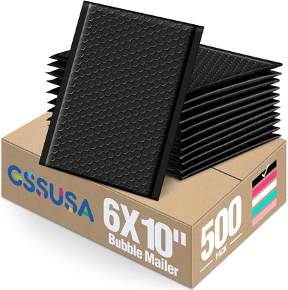 GSSUSA Black Bubble Mailers 4x8 Inches 50 Pack, Usable Size 4X7" Bubble Envelopes for Small Business, Padded Envelope, Shipping Mailers, Packaging Bags, Mailing Envelopes, Shipping Supplies