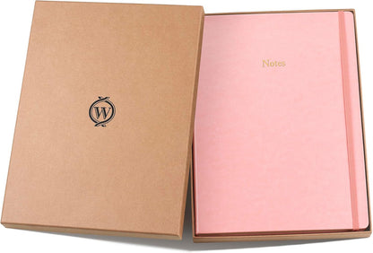 Wykeham's Executive Notebook – 8.5" x 12" – Customization Available (Personalized Black – Lined)
