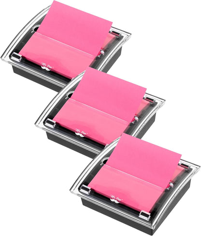 Mr. Pen Pop Up Sticky Note Dispenser, 3" x 3", Black, Sticky Note Dispenser, Sticky Note Holder for Desk, Clear Top