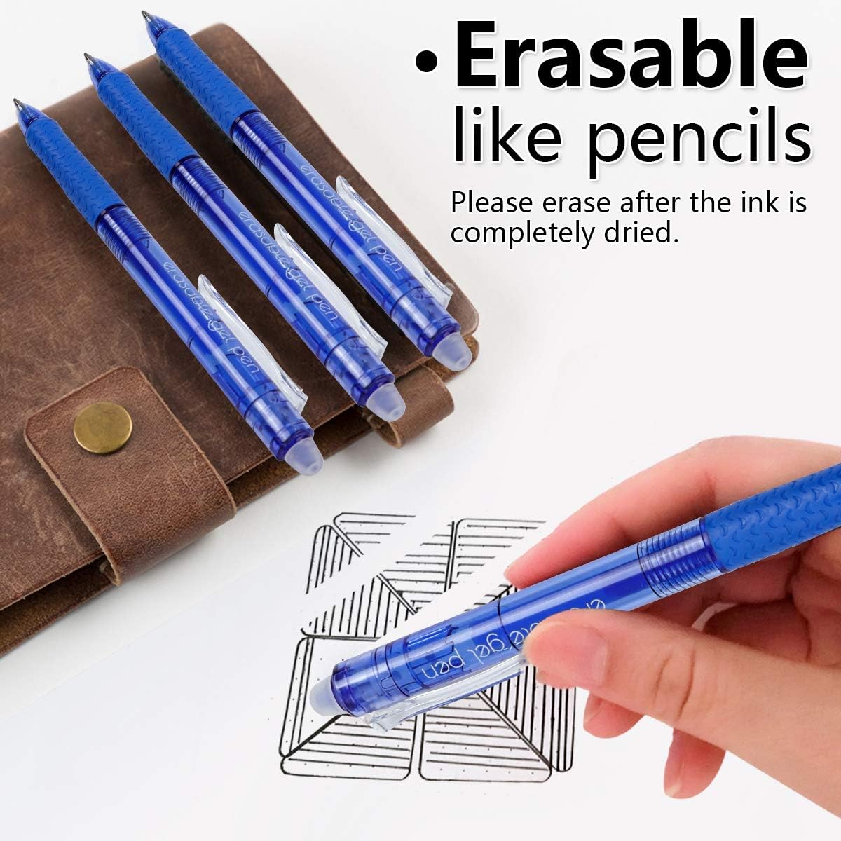 Vanstek 15 Colors Retractable Erasable Gel Pens Clicker, Fine Point(0.7), Make Mistakes Disappear, Premium Comfort Grip for Drawing Writing Planner and School Supplies