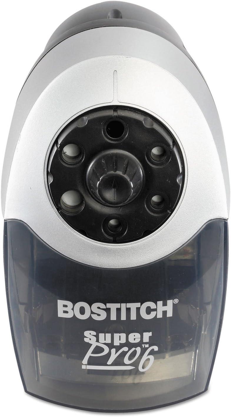 Bostitch Office QuietSharp Electric Pencil Sharpener, Heavy Duty Classroom or Office Use, Size Selector with 6 Different Sizes, Blue