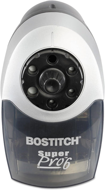 Bostitch Office QuietSharp Electric Pencil Sharpener, Heavy Duty Classroom or Office Use, Size Selector with 6 Different Sizes, Blue