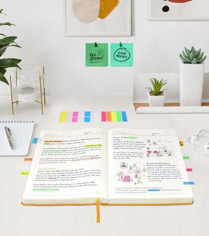 Lined Journal Notebook -365 Pages A5 Thick Journals for Writing Ruled Notebook, Hardcover Leather Journal for Women Men Daily Journal Notebook for Work, Note Taking, 100Gsm Lined Paper( 5.75'' X 8.38'' Green)