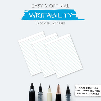 Home Advantage Vertically Ruled White Mini Index Cards, Note Cards (3x5)