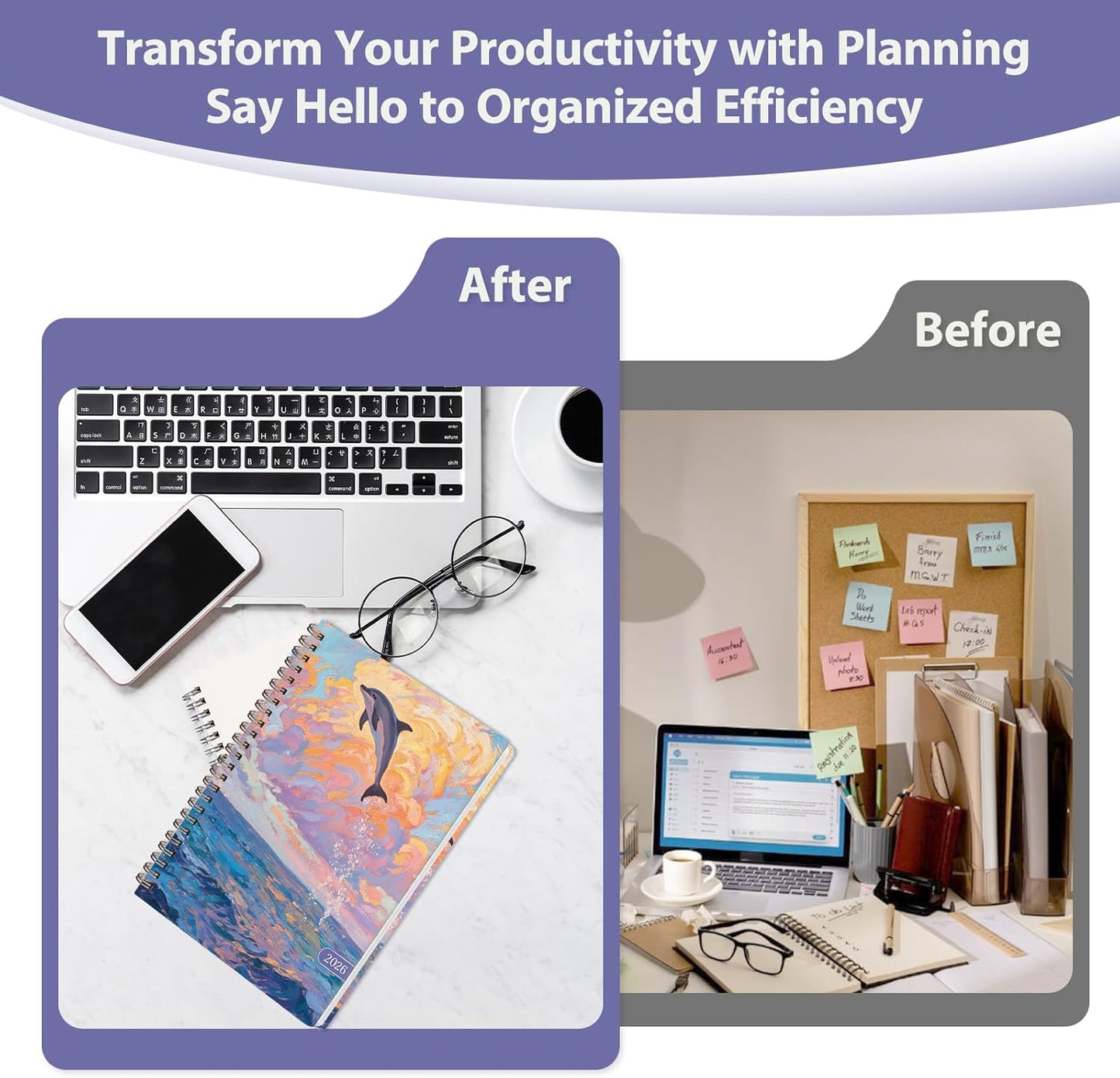 Planner 2026-2027, Weekly and Monthly Academic Year Calendar Planner, July 2026 - June 2027, Daily Agenda Book for Office School Supplies, A5(6.3'' x 8.5'')