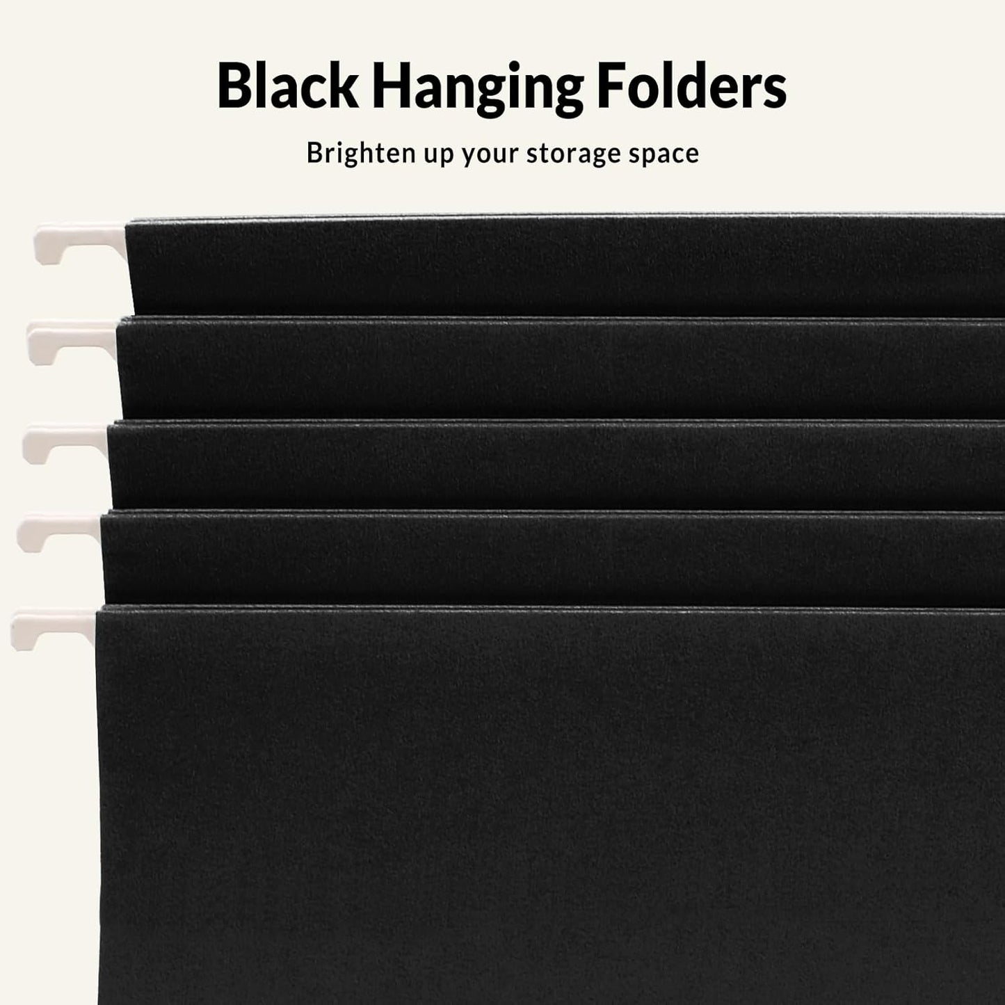 SUNEE Hanging File Folders, 25 Pack Letter Size Hanging File Folders with 1/5-Cut Tabs, Ideal for Home and Office Organization and Papers Classification, Bright Neon Pink