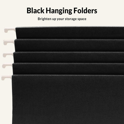 SUNEE Hanging File Folders, 25 Pack Letter Size Hanging File Folders with 1/5-Cut Tabs, Ideal for Home and Office Organization and Papers Classification, Bright Neon Pink