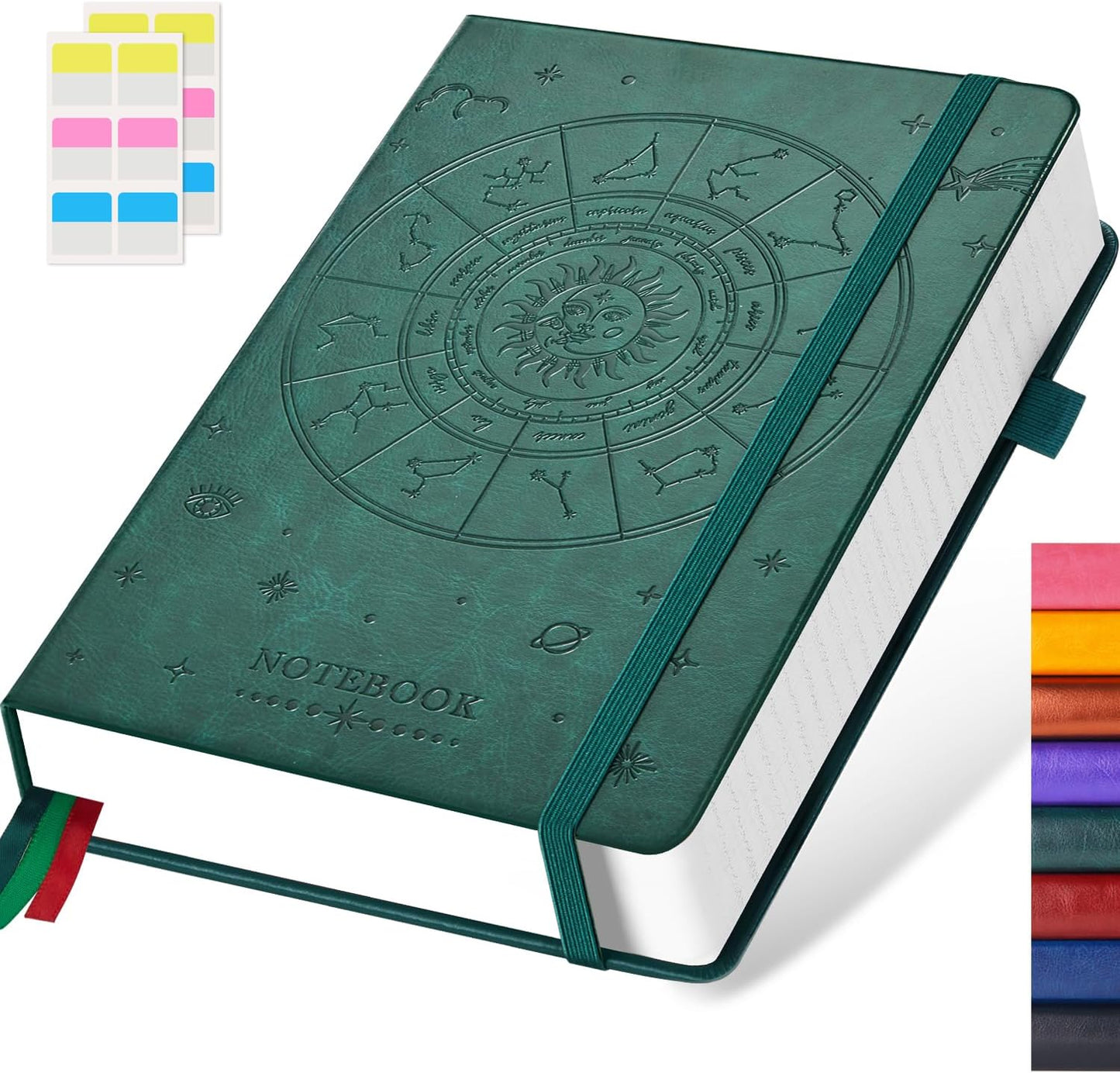Hardcover Lined Notebook Journal for Writing, 320 Pages Leather Thick College Ruled Notebook Journal with 100GSM Paper, A5 (5.7'' X 8.4'') Daily Journal for Women Men Work Organization, Black