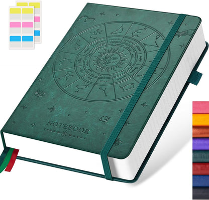 Hardcover Lined Notebook Journal for Writing, 320 Pages Leather Thick College Ruled Notebook Journal with 100GSM Paper, A5 (5.7'' X 8.4'') Daily Journal for Women Men Work Organization, Black