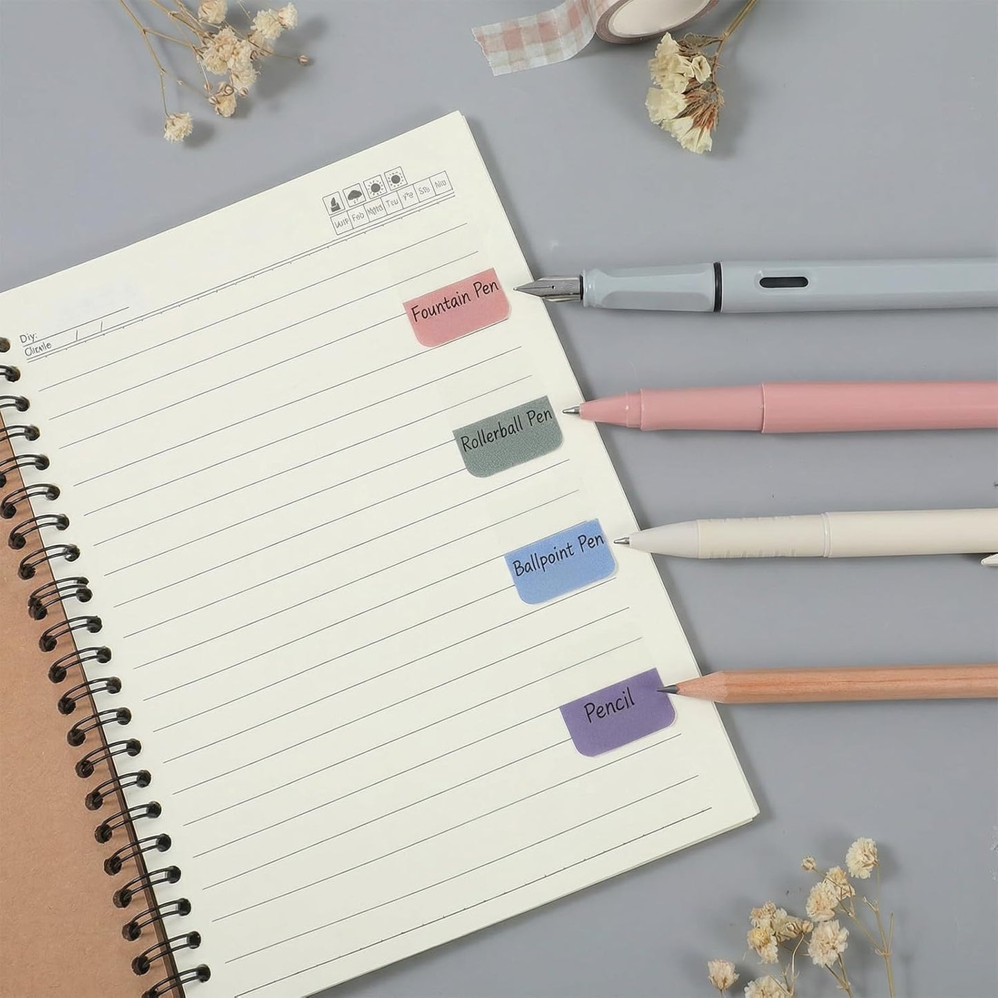 960 Pcs Index Tabs, Repositionable Sticky Notes Tabs, Transparent Writable Page Markers Book Tab for Books, File Classification, and Notebooks, 4 Colors
