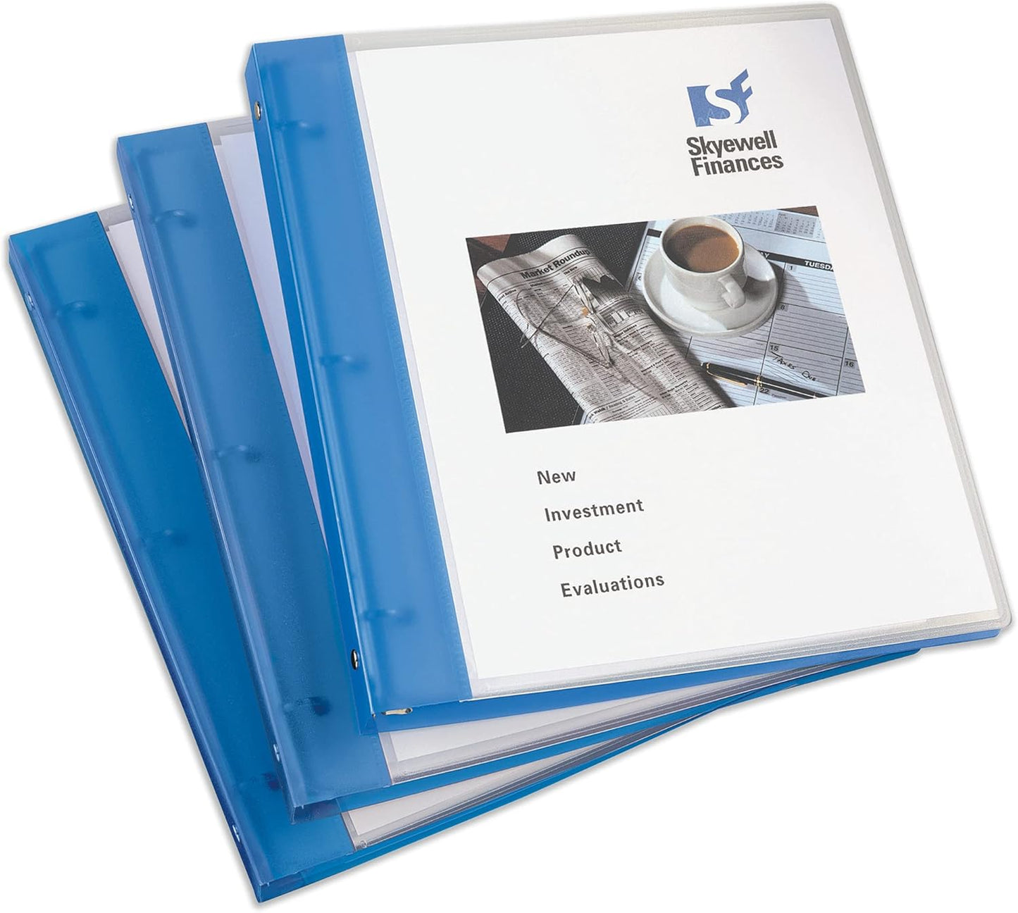 Avery Flexible View 3 Ring Binder, 1/2 Inch Round Rings, 1 Blue Binder (17670)