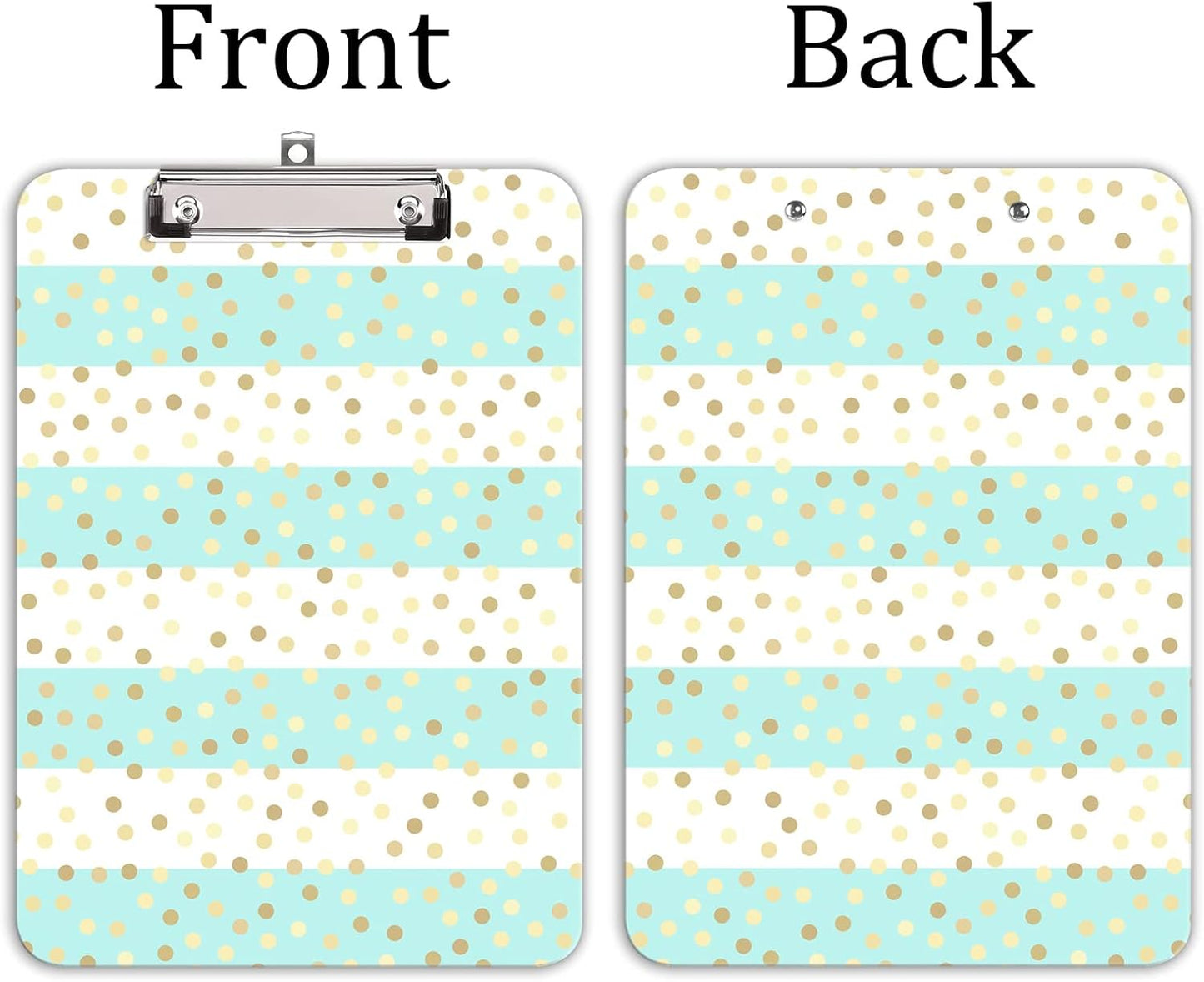 Hongri Plastic Cute Clipboard, Letter Size for Students, Teacher, Woman and Kids, Low Profile Clip, Decorative Pattern, Size 9 x 12.5 in, Dream Marble