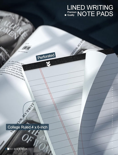 Small Note Pads 4x6 Mini Notepads 4x6 Lined Writing Pads of Paper 4x6 Memo Pads 4x6 Small Paper Pads 4 x 6 Scratch Pads 4x6 Server Pads 4x6 Small Pocket Notebook 6 Pack Server Note Pads 30 Sheets/Pad