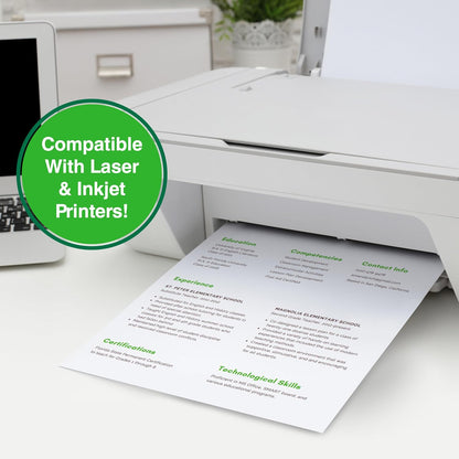 PrintWorks 100% Recycled Printer Paper 8.5" x 11" White - 20 lb Copy & Multipurpose Computer Paper - 6 Packs, 2400 Sheets - Made in the USA - 92 Bright - Printer & Copier Compatible (00018C)