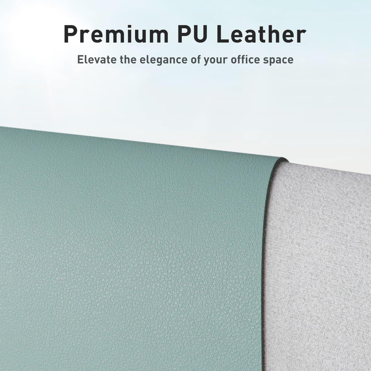 Aothia Non-Slip Waterproof PU Leather Desk Pad Protector for Mouse, Writing Desk, Office, Home, Laptop Blotter, 23.6" x 13.7", Black - Colors B