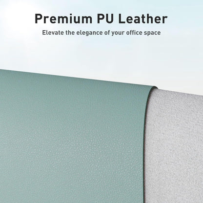 Aothia Non-Slip Waterproof PU Leather Desk Pad Protector for Mouse, Writing Desk, Office, Home, Laptop Blotter, 23.6" x 13.7", Black - Colors B