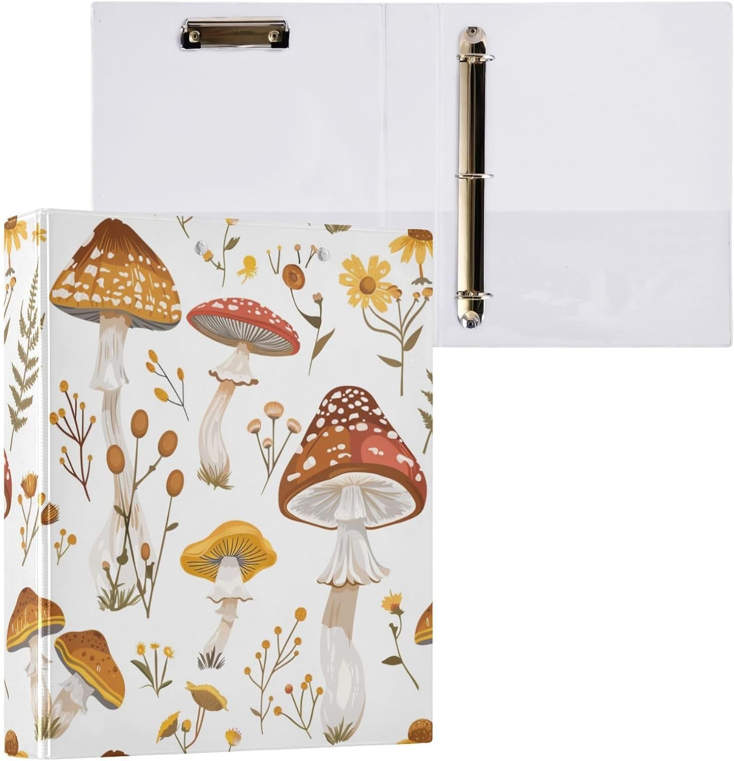 ALAZA Brown Forest Camo Camouflage 3 Ring Binder 1.5 Inch Three Ring Office Binders w/clipboard & 3 Pockets, Hold 200 Sheets, 1 pc