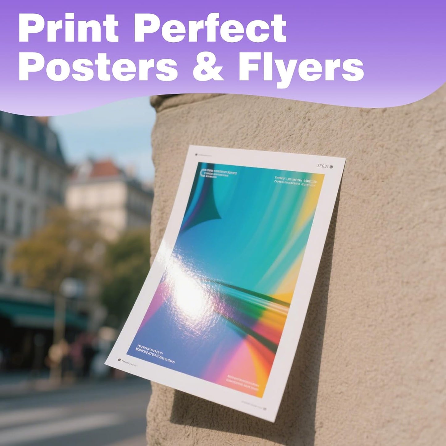 Uinkit 37lb Thin Flyer Paper Glossy 8.5x11 Inkjet 100 Sheets Single Side DIY Chip Bag 135gsm Printer Picture for Inkjet Printer with Dye Ink Letter size A4 Brochure (8.5X11X100)