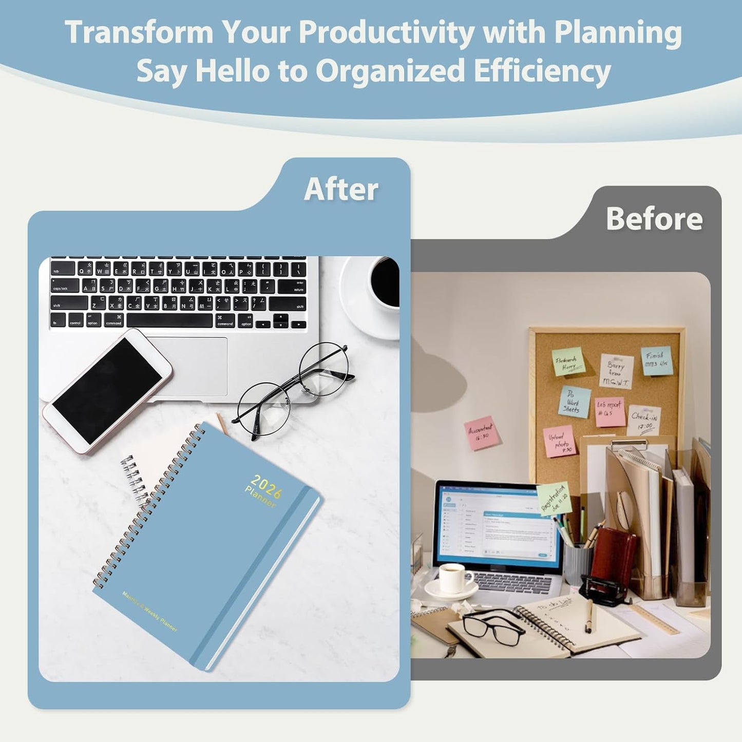 Planner 2026-2027, Weekly and Monthly Academic Year Calendar Planner, July 2026 - June 2027, Daily Agenda Book for Office School Supplies, A5(6.3'' x 8.5'')