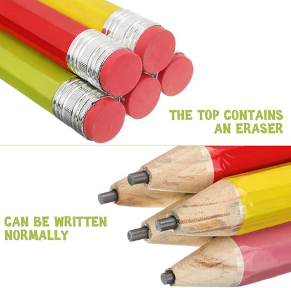 Tinlade 6 Pcs Wooden Jumbo Pencils for Prop, Funny Huge Giant Pencil 14 Inch for Home and School Supplies, Kids, Preschoolers(14 Inch)