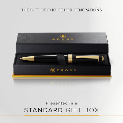 Cross Bailey Light Refillable Ballpoint Pen Presented in a Everyday Gift Box - Medium Point, Black Ink, Polished Green
