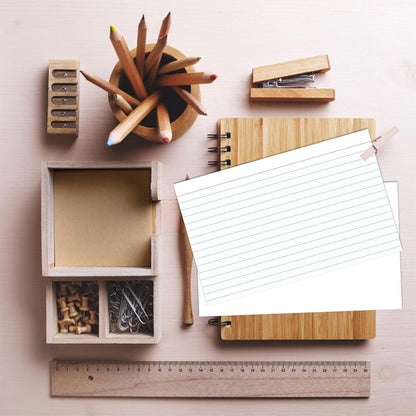 White Index Cards 5x7, Ruled Index Cards, Flash Cards for Studying, File Note Cards, Study Cards, Flash Cards, 100 Pcs Lined Index Flashcards for Office and School Supplies